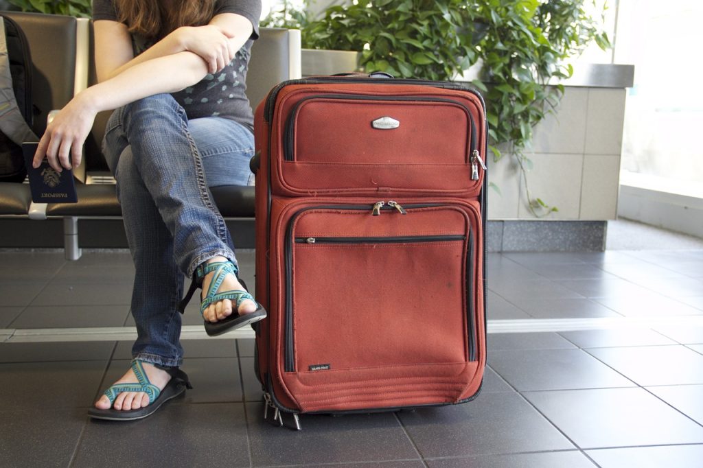 tourist with luggage